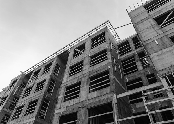Building structure under construction, representing the construction sector served by BRP Spruce Pine